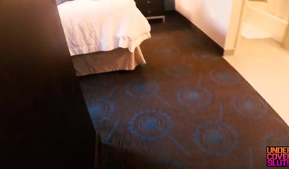 Busty petite teen girl swallows a dick and then lets it plow her tight cunt