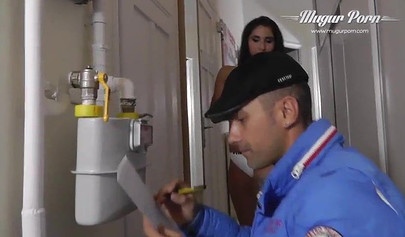 Homemade Ria Rodriguez with a big ass sucks and then gets nicely fucked on bed