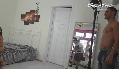 Homemade Ria Rodriguez with a big ass sucks and then gets nicely fucked on bed