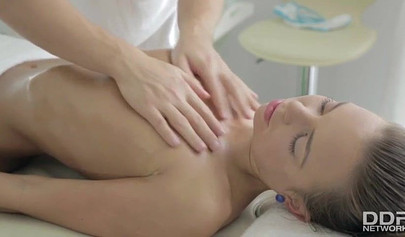 Horny Russian teen girl grabs her masseuse's dick and then gets nicely fucked