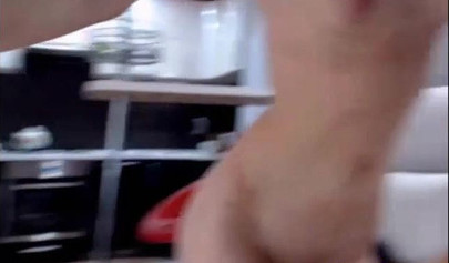 Blonde teen showing her little pink tight cunt on camera and loves the feeling