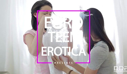 Russian college teen gets caught masturbating and then fucked hard in a porno