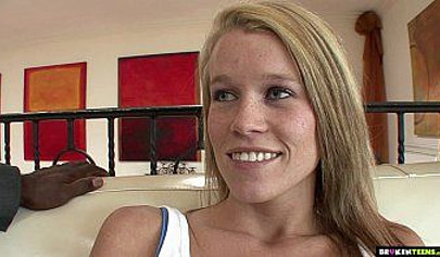 Black daddy with a big cock punishes his teen daughter by fucking her properly