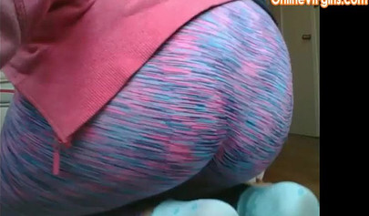 Chubby teen girl with tight pussy shows it for the camera and licks her titties