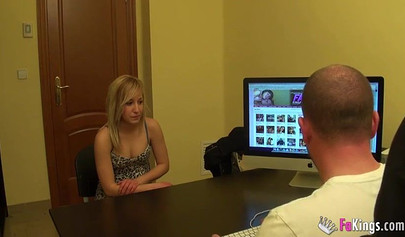 Sticking a dick up a young teen girl's ass in her first porno casting ever