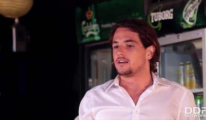 Petite long haired teen slut fucks a bartender with a big fat dick in all holes