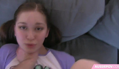 Hot cute and small teen takes up a huge dick and sucks it before putting it in