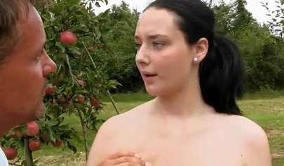 Tiny teen Lucie sucks a dick and gets fucked in public before getting a facial