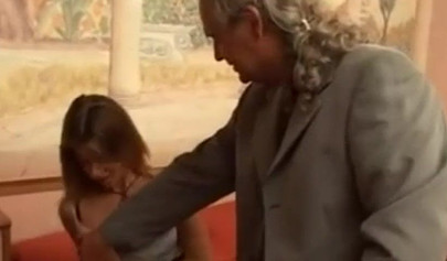 Italian teen slut lets an old teacher fuck her in her cute little pink asshole