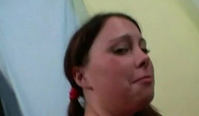 Cute big tits teen Rachel gets her little shaved cunt brutally fucked in a porno