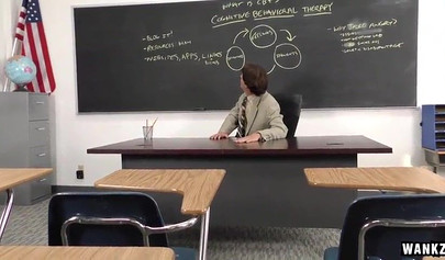 Luscious blonde teen has to fuck her teacher in order to graduate right on time