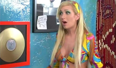 Blonde teen professionally handles a big black cock and she loves the feeling