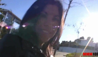Cute Latina teen girl sucks and fucks a dick in a public space and she loves it