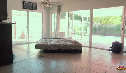 Little petite teen with bubble but gets fucked hard in her insides and loves it