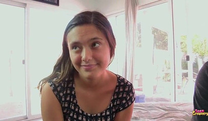 Little petite teen with bubble but gets fucked hard in her insides and loves it