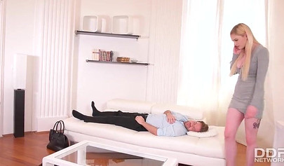 Hot teen Carly Rae Summers sucks and gets nicely dicked down and she loves it