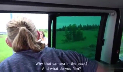 Hot brunette busty teen goes Pokemon hunting and ends up nicely fucked in a van