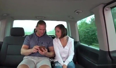 Hot brunette busty teen goes Pokemon hunting and ends up nicely fucked in a van