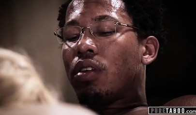 Blind teen blonde tricked by a fake doctor into getting her cunt creamed up