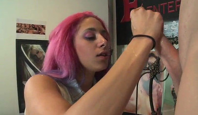 Teen whore Gia Steel gets a huge penis inside her little wet cunt and loves it