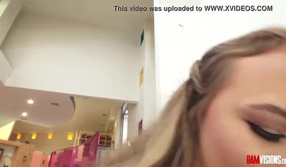 Hot teen slut Alyssa Cole participates in a sexy anal fuck session after a BJ