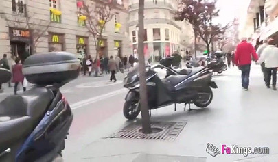 Teenage tourist is solicited for sex with Jordi El Nino Polla and she loves it