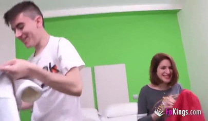 Teenage tourist is solicited for sex with Jordi El Nino Polla and she loves it