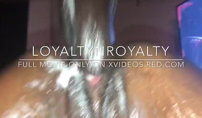 Hot neighbor gets to cream his teenage neighbor slut's little tight black cunt