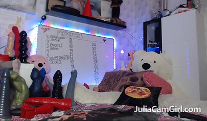 Hot teen in a solo show ruins her little asshole with giant hot dildos on cam