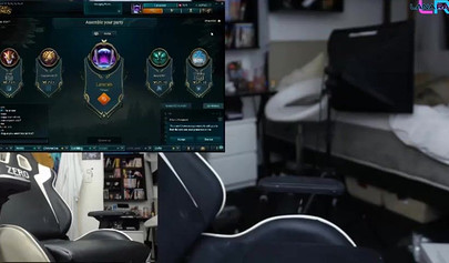 Hot teenage slut playing League of Legends while fingering her tight little cunt