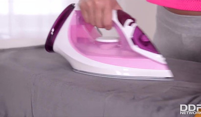 Super sexy Latina teenage slut gets horny during housework and finds a good dick