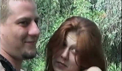 Redhead teen spreads her pussy then sucks a big dick and gets her cunt filled