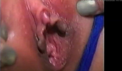 Redhead teen spreads her pussy then sucks a big dick and gets her cunt filled