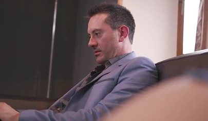 Slutty teenage stepdaughter sucks daddy off and takes his dick up her little ass