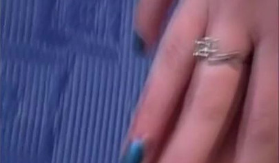 Hot blonde teenage chick with braids jerks herself off on camera and loves it