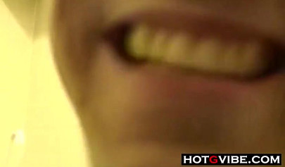 Teen girl takes on two penises in the mall changing room and loves the feeling