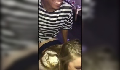 Guy lets his black roommate with a monstrous cock fuck his busty teen girlfriend