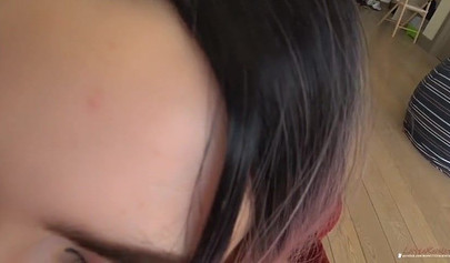 Nymphomaniac young teenage chick cums twice on her classmates cock and loves it