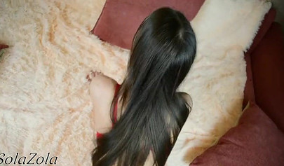 Hot teen whore sucks a big penis and lets it fuck her pussy until it cums on her