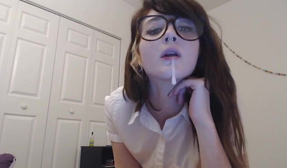 A compilation of trashy teenage whores spitting and swapping cum in mouths