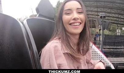 Hot vlogging teen babe flashes her asshole out there in public to everybody