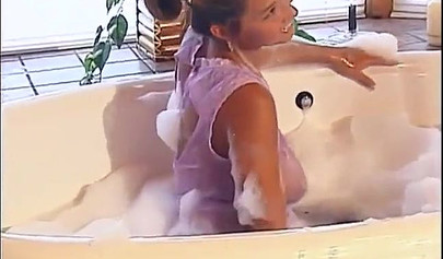 Teen model with big titties Christina Lucci plays with herself and shows boobs