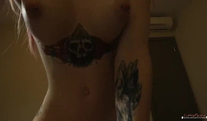 Stepbro catches his teen stepsister masturbating and immediately goes to action