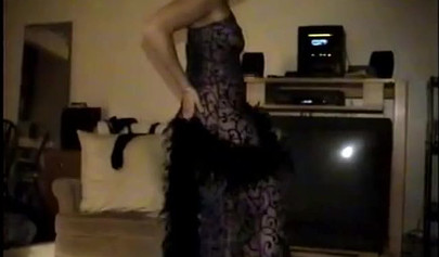 Hot teenage babe Carla dances and sucks and fucks a big dick then she swallows