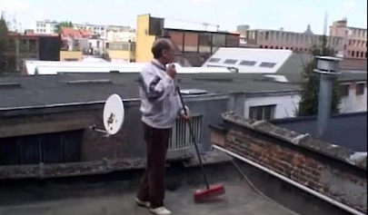 Old working man grandpa fucks a sexy blonde teen chick as a payment after work