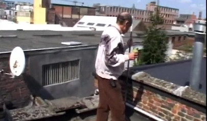 Old working man grandpa fucks a sexy blonde teen chick as a payment after work