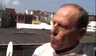 Old working man grandpa fucks a sexy blonde teen chick as a payment after work