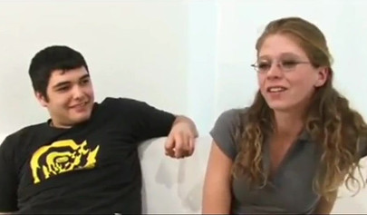 Teenage babe trashed by a massive big schlong in front of her beta boyfriend