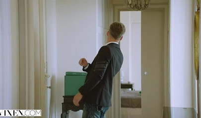 A rich older couple has sex with a small redhead teenage girl on their vacation