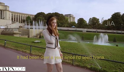 A rich older couple has sex with a small redhead teenage girl on their vacation